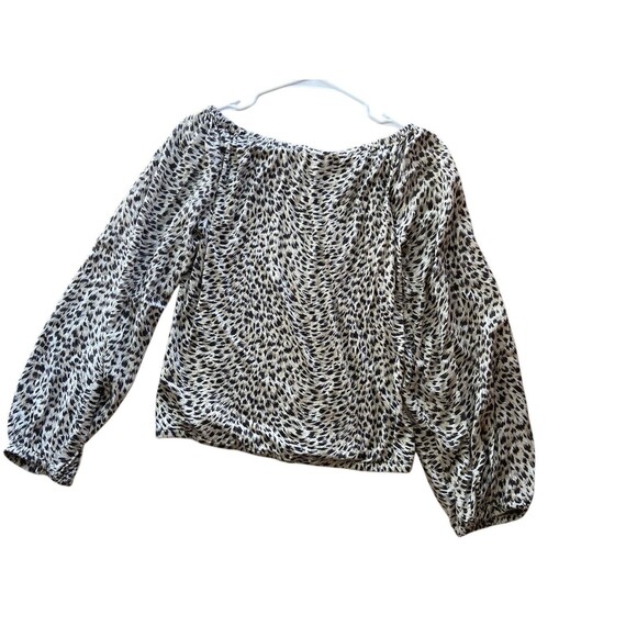 Anthropologie Womens Top Size S Cascais Off Shoulder Leopard‎ Print - Picture 7 of 12